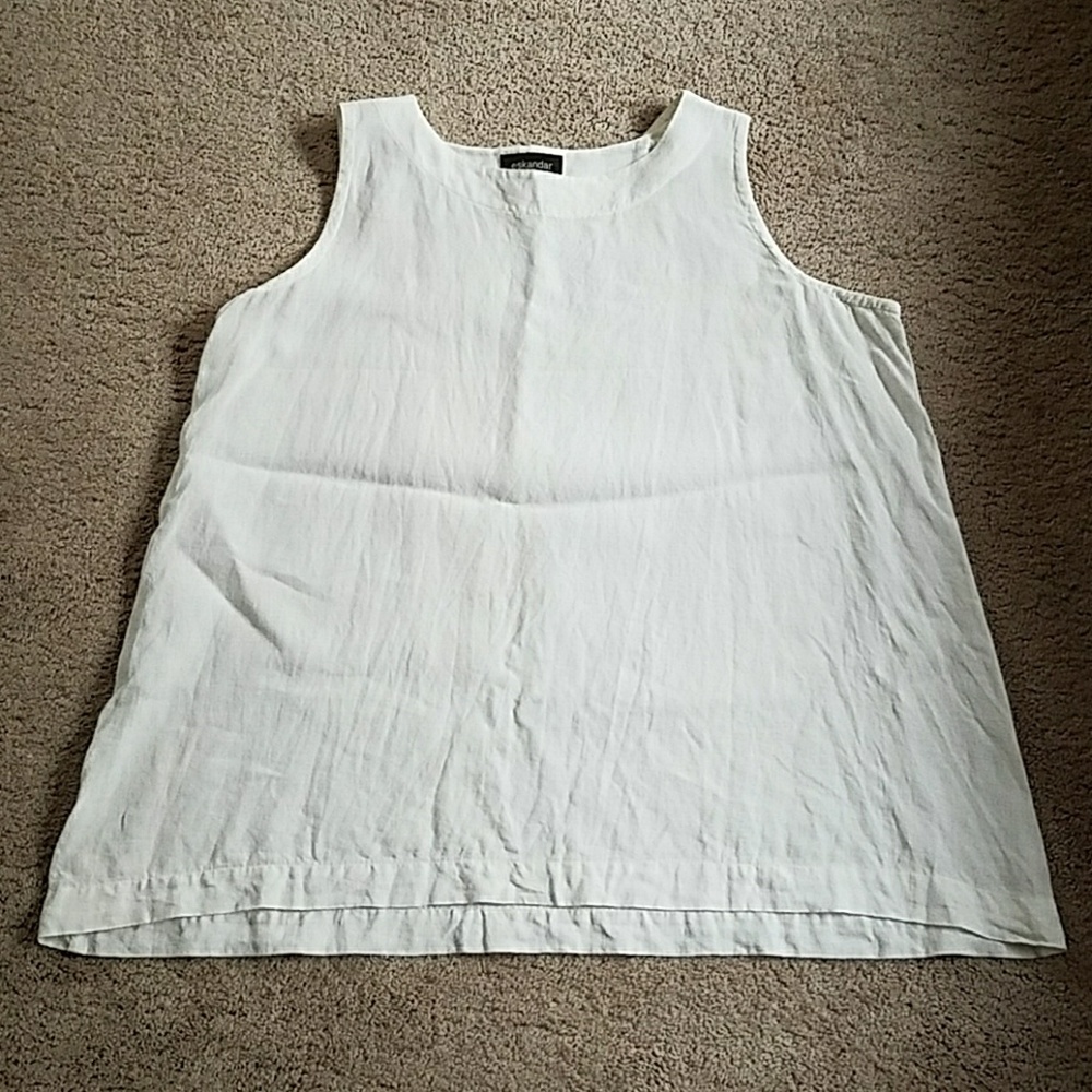 Eskandar Linen Tank Top